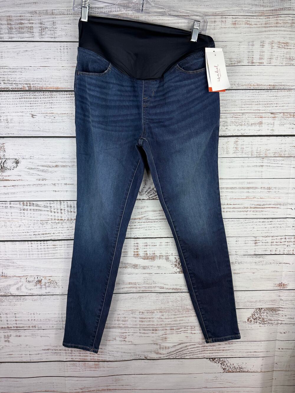 Isabel Maternity Crossover Belly Pannel Super Stretch Skinny Jeans NEW 2 Support